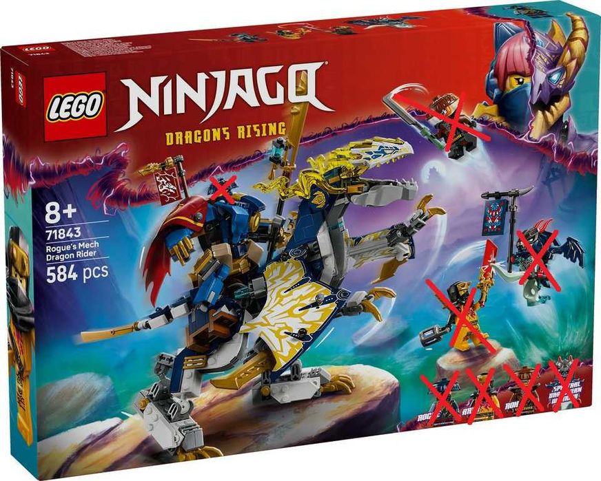 LEGO Ninjago 71843 - Mech smoczego jeźdźca Rogue’a (BEZ FIGUREK)