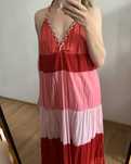 Sukienka w paski maxi plus size 100% bawełna dobry skład boho hippie