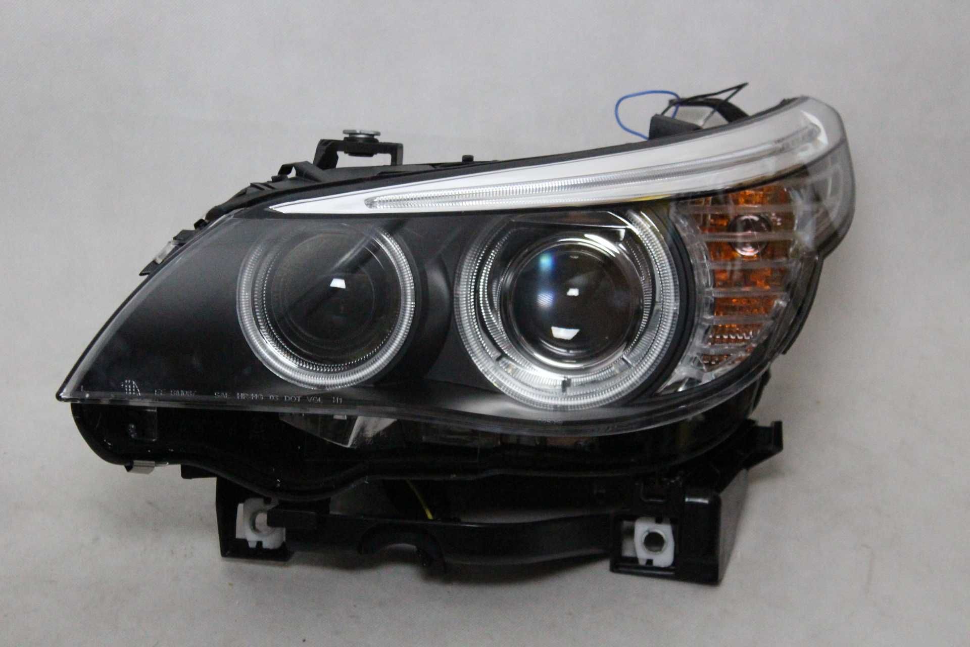 Lampy przednie przód BMW E60 E61 05-07 D1S XENON RINGI LED CCFL NOWE