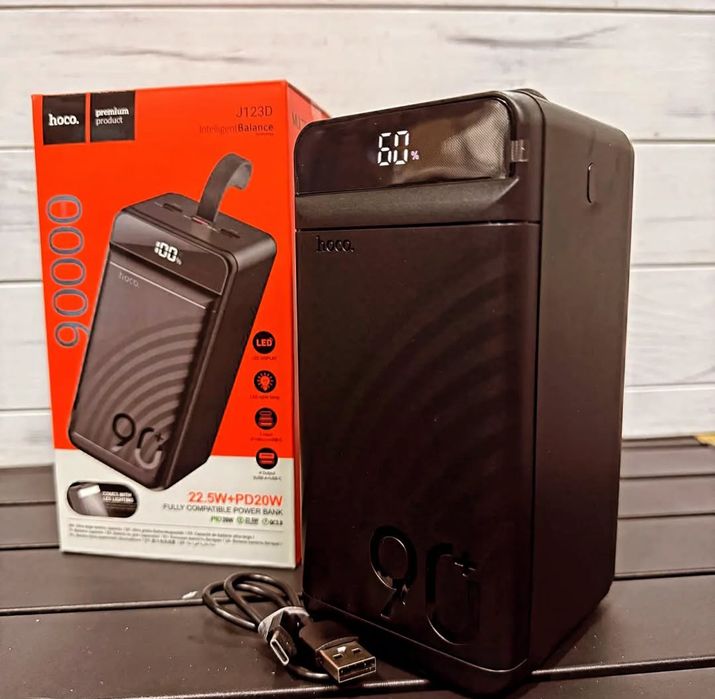 Повербанк hoco 90000mAh(22.5w) быстрая зарядка.Оригинал