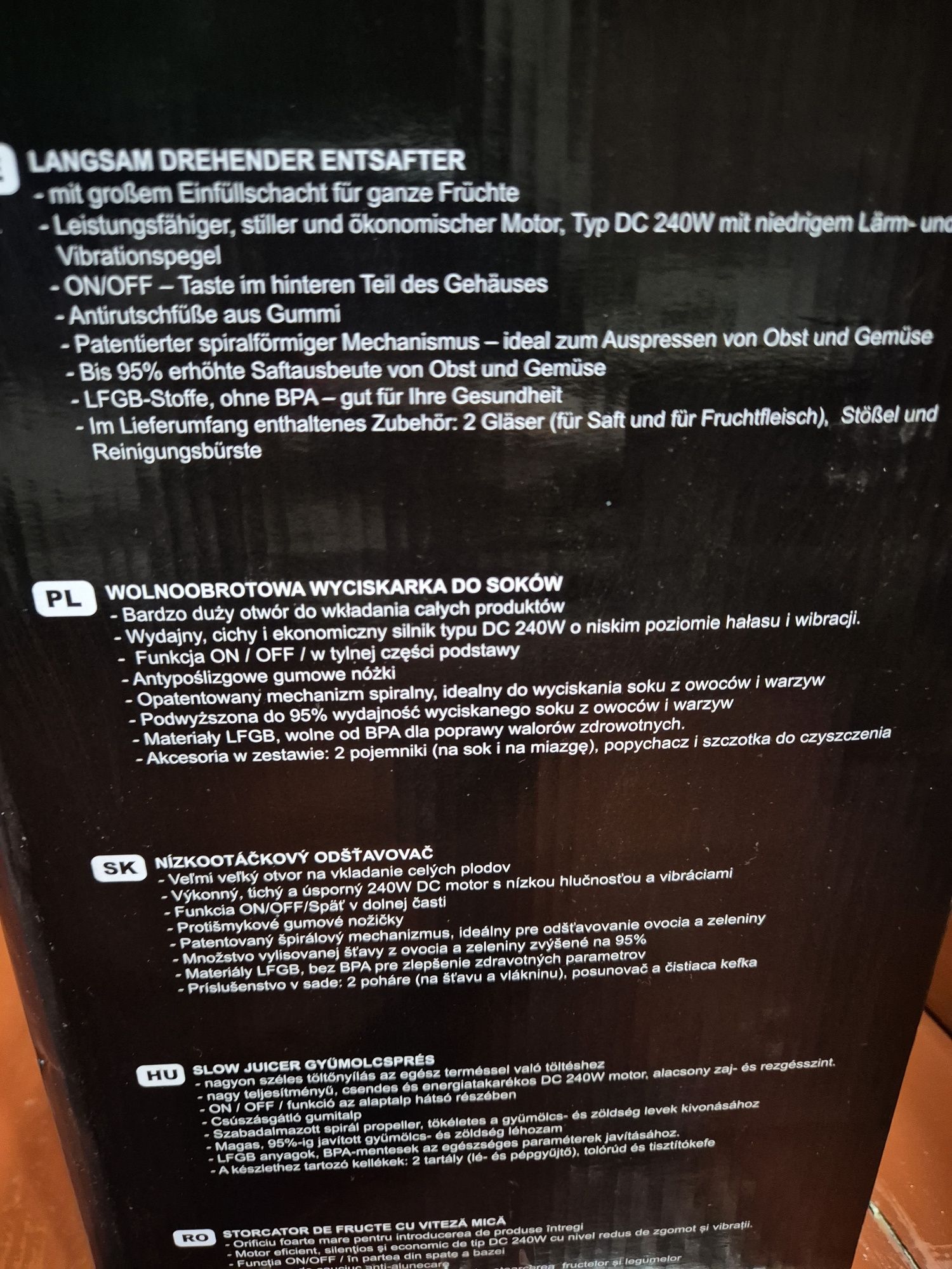Wyciskarka prestige słow jucer