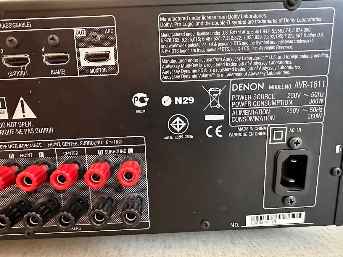 AV ресивер Denon AVR-1611 повна комплектація