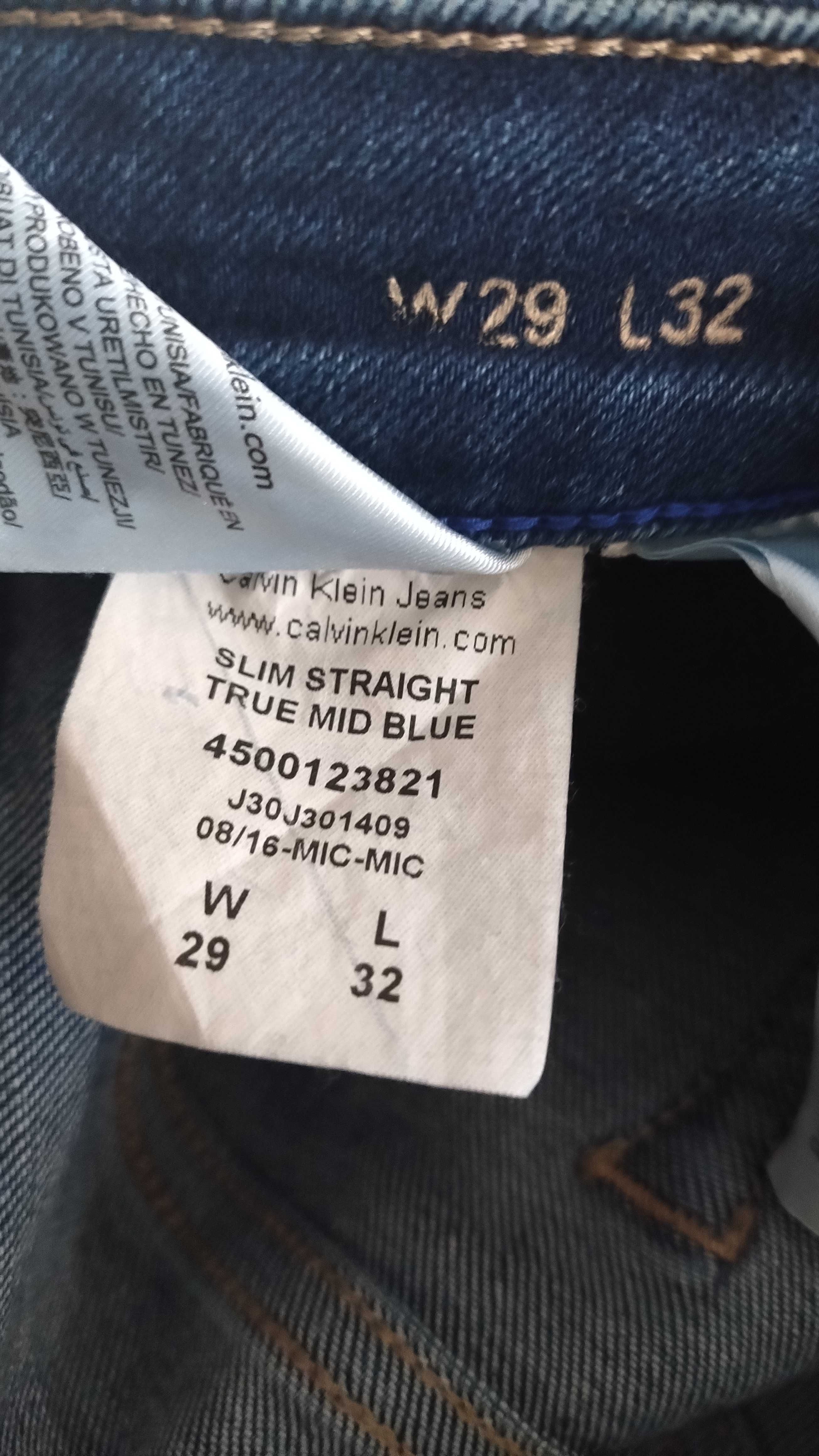 Calvin Klein Jeans true dark blue stretch 29/32 spodnie męskie jeansow