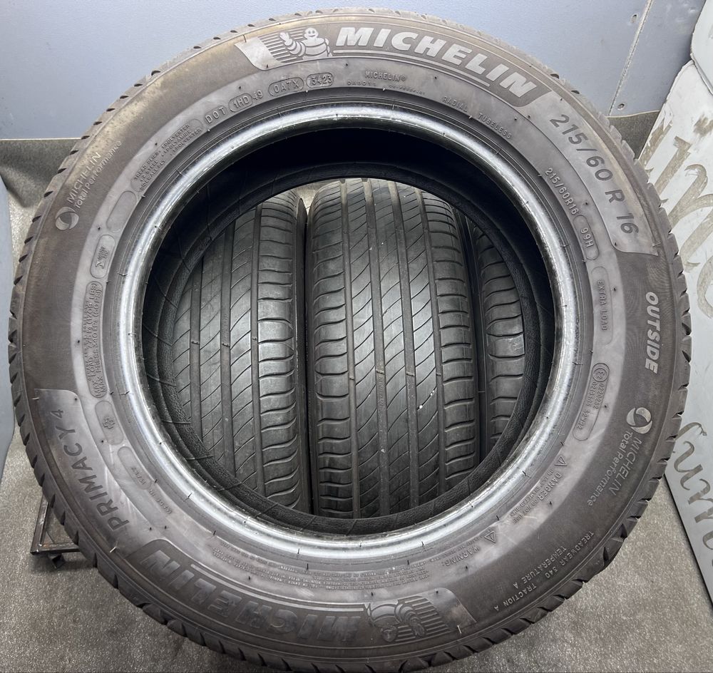 Шини ~6мм літо 2023р 215 60 R16 Michelin Primacy 4+ резина літні