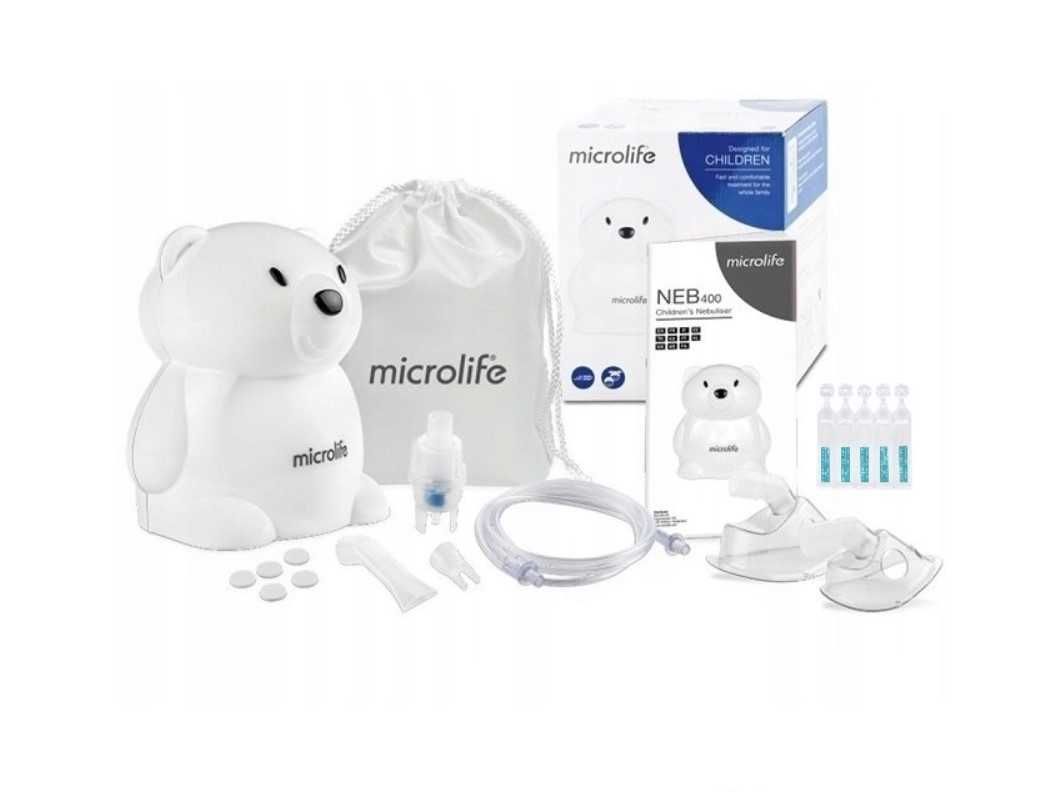 NOWY Inhalator dla dzieci Microlife NEB 400 + akcesoria Wysyłka GRATIS