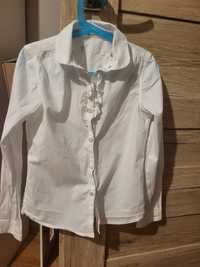 Biała koszula dziewczęca 128