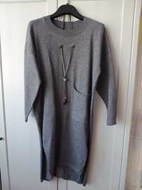 Dzianinowa sukienka sweter wool