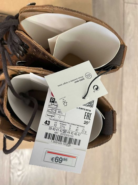 Чоловічі шкіряні Ботинки ZARA, НОВІ, оригінал