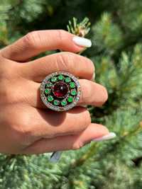 Серебряные итальянские кольца с натуральными камнями