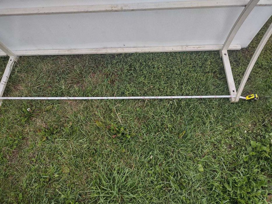 Навес, козырек 150х210см, сотовый поликарбонат 8мм, белый, б/у. Торг