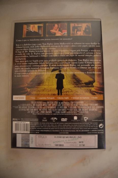 DVD original "O jogo de Mr. Ripley"
