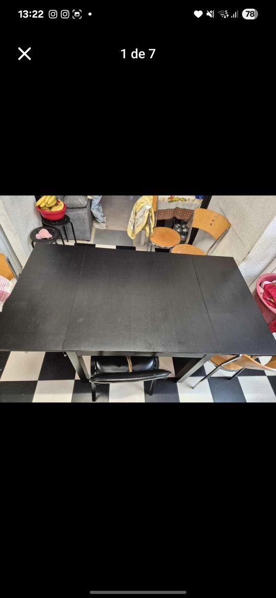 Mesa extensível de cozinha