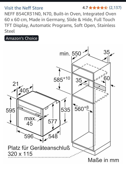 Вбудована духовка NEFF B54CR31N0 N70