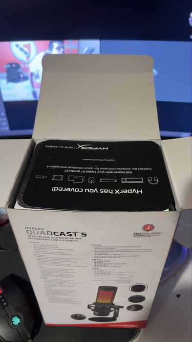 Microfone Hyperx Quadquest s RGB