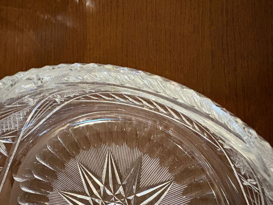 PRL miska duża kryształowa, kryształ