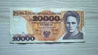 Banknot PRL  20000 zł  AA  1989