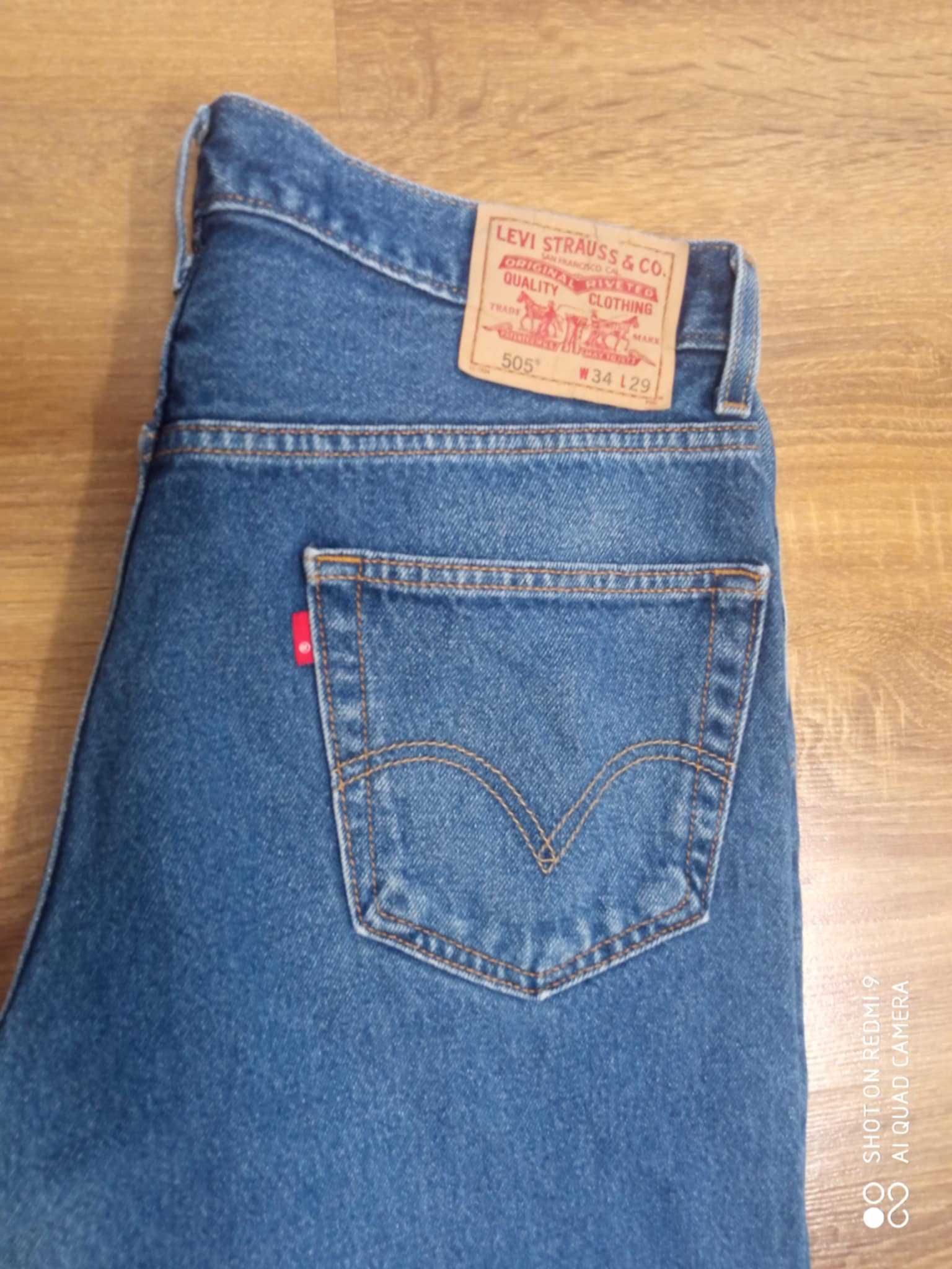 Męskie spodnie jeansy Levis Levi's 505 W34 L29 34X29 34/29