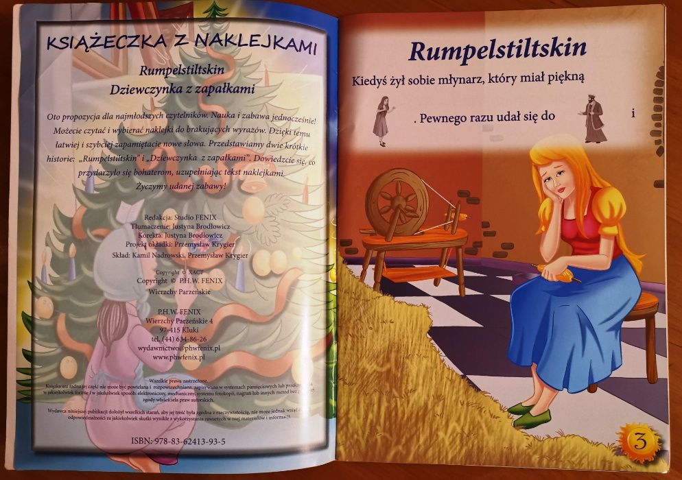„Dziewczynka z zapałkami, Rumpelstiltskin” – wydawnictwo FENIX