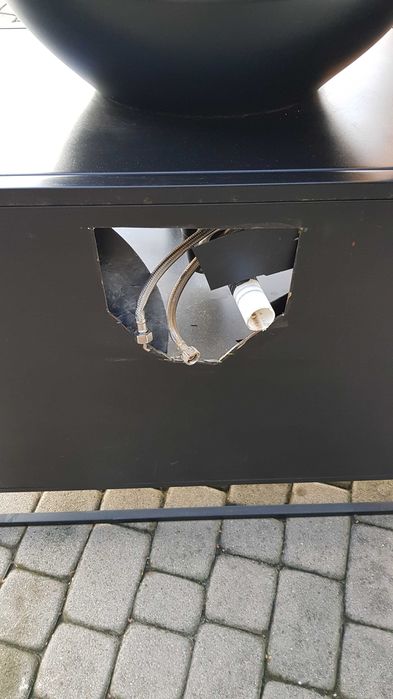 Loftowa metalowa szafka łazienkowa z misą i baterią - kompletny zestaw