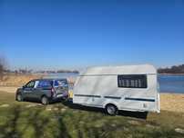 WYNAJEM Adria Aviva 400PS NOWA przyczepa kempingowa  NISKIE DMC 1000kg