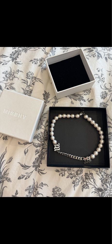 Srebrny perłowy choker MISBHV
