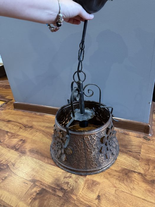 Lampa sufitowa metalowa antyk ludwik