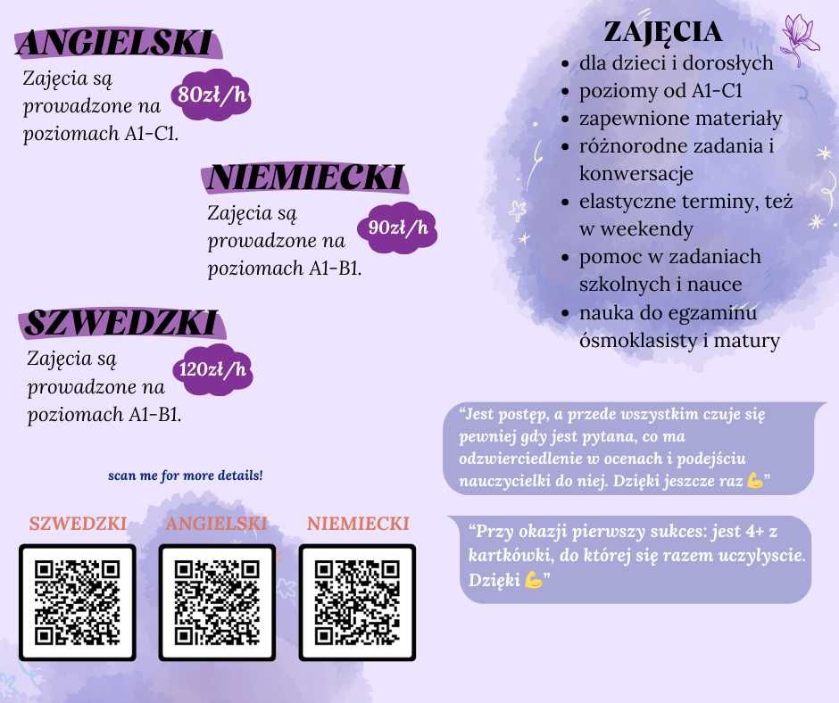 Korepetycje - angielski, niemiecki, szwedzki - Chorzów i okolice