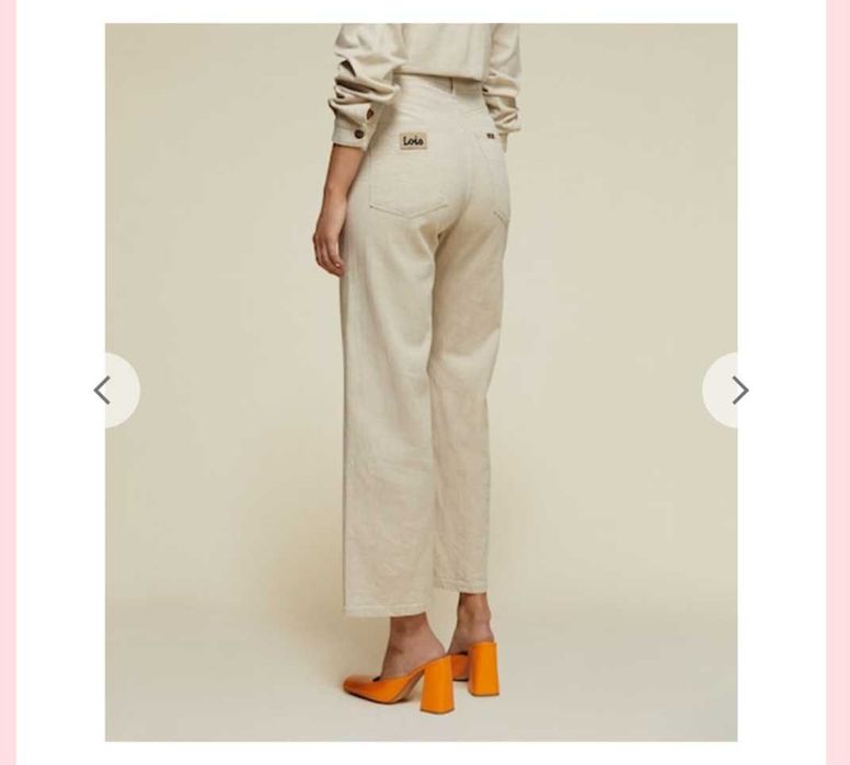 Lois colette culotte waniliowe jeansy dzwony 38