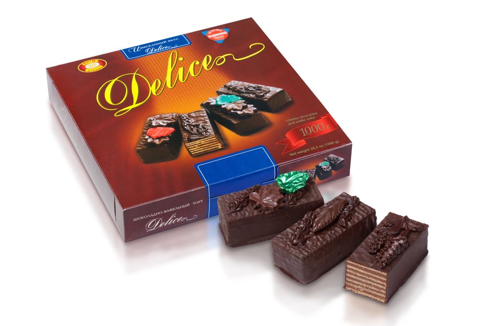 Торт шоколадно-вафельный «Делис» 1кг