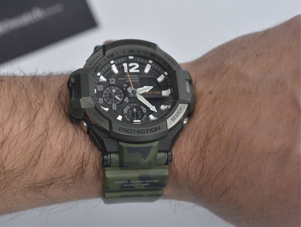 Б/У  9.9/10  годинник Casio g-shock GA-1100SC-3A Aviator Limited