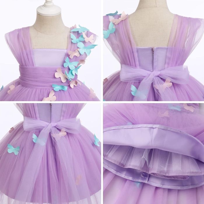 Розкішна бузькова сукня з метеликами на 1 рік