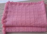 Colchas (2) em lã cor de rosa-Medidas 1,55 cm x 1,10 cm