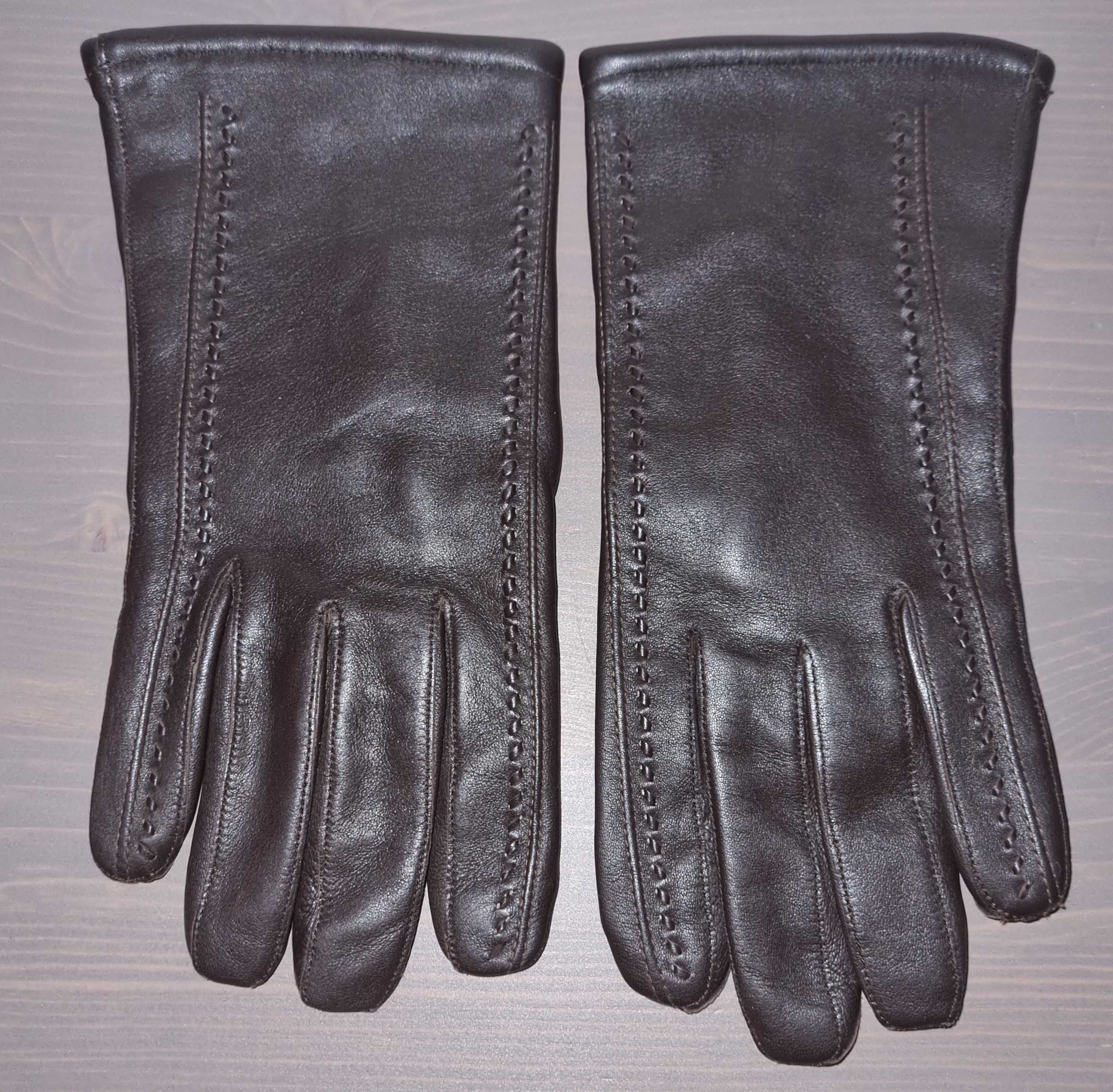 męskie rękawiczki skóra Vintage