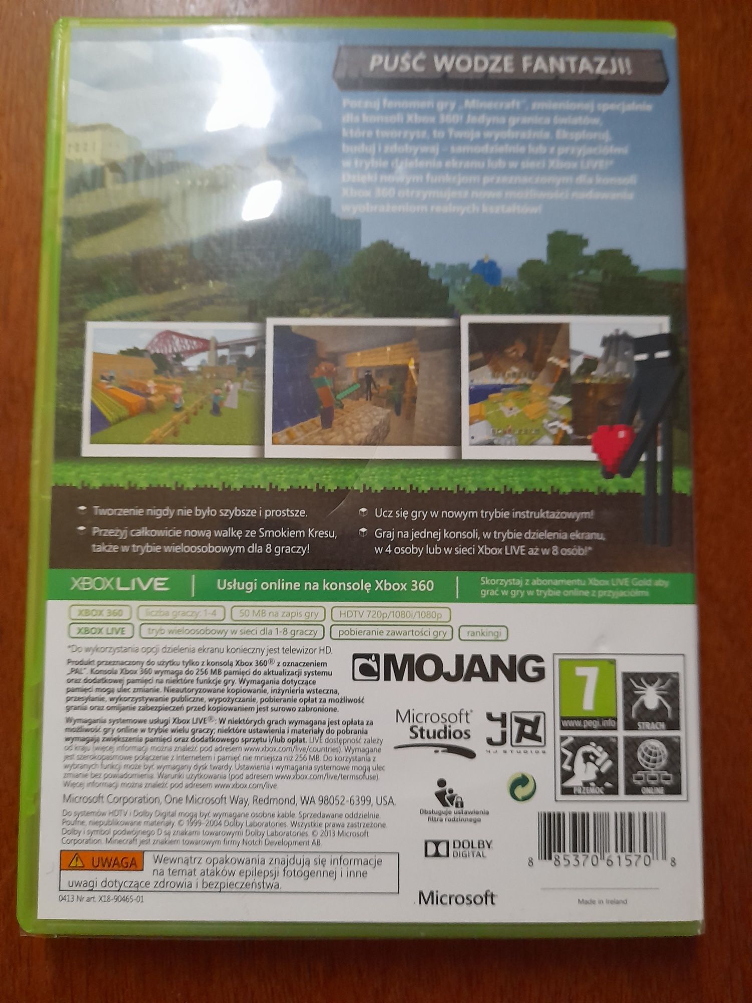 Minecraft na konsolę xbox 360 edition