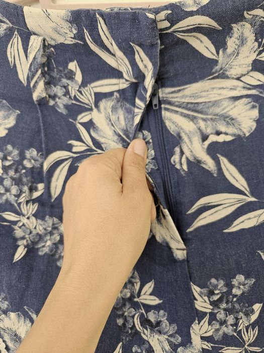 Niebieskie Bermudy szorty Zara kwieciste