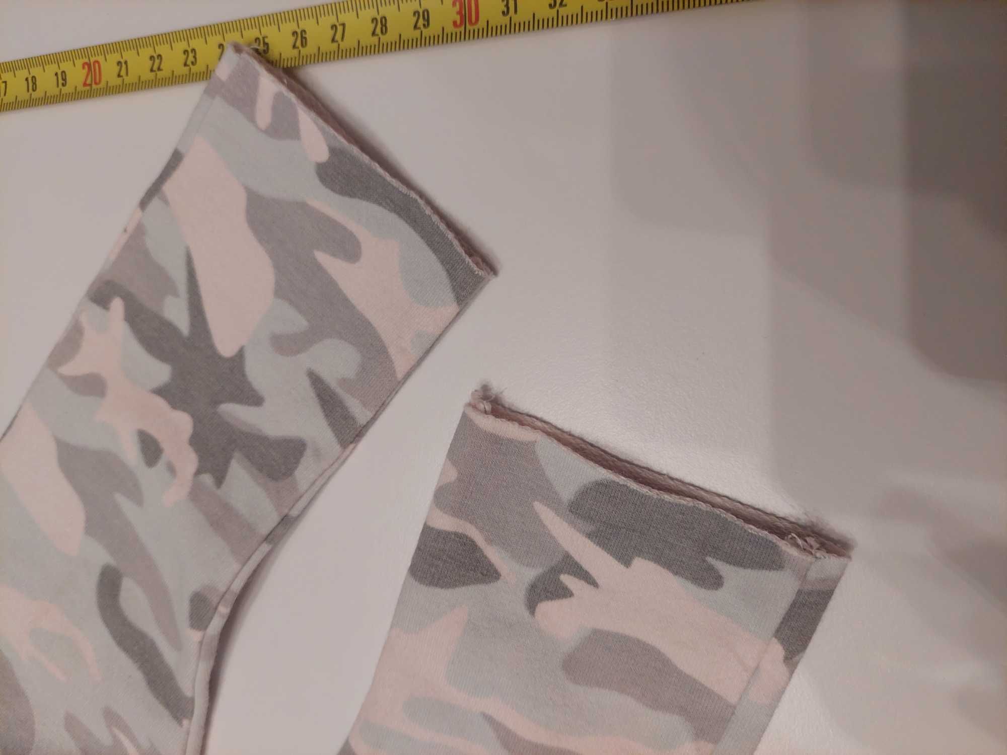 Spodnie elastyczne różowe military 68 niemowlęce