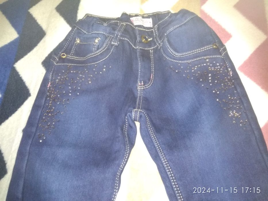 Тёплые джинсы для девочки