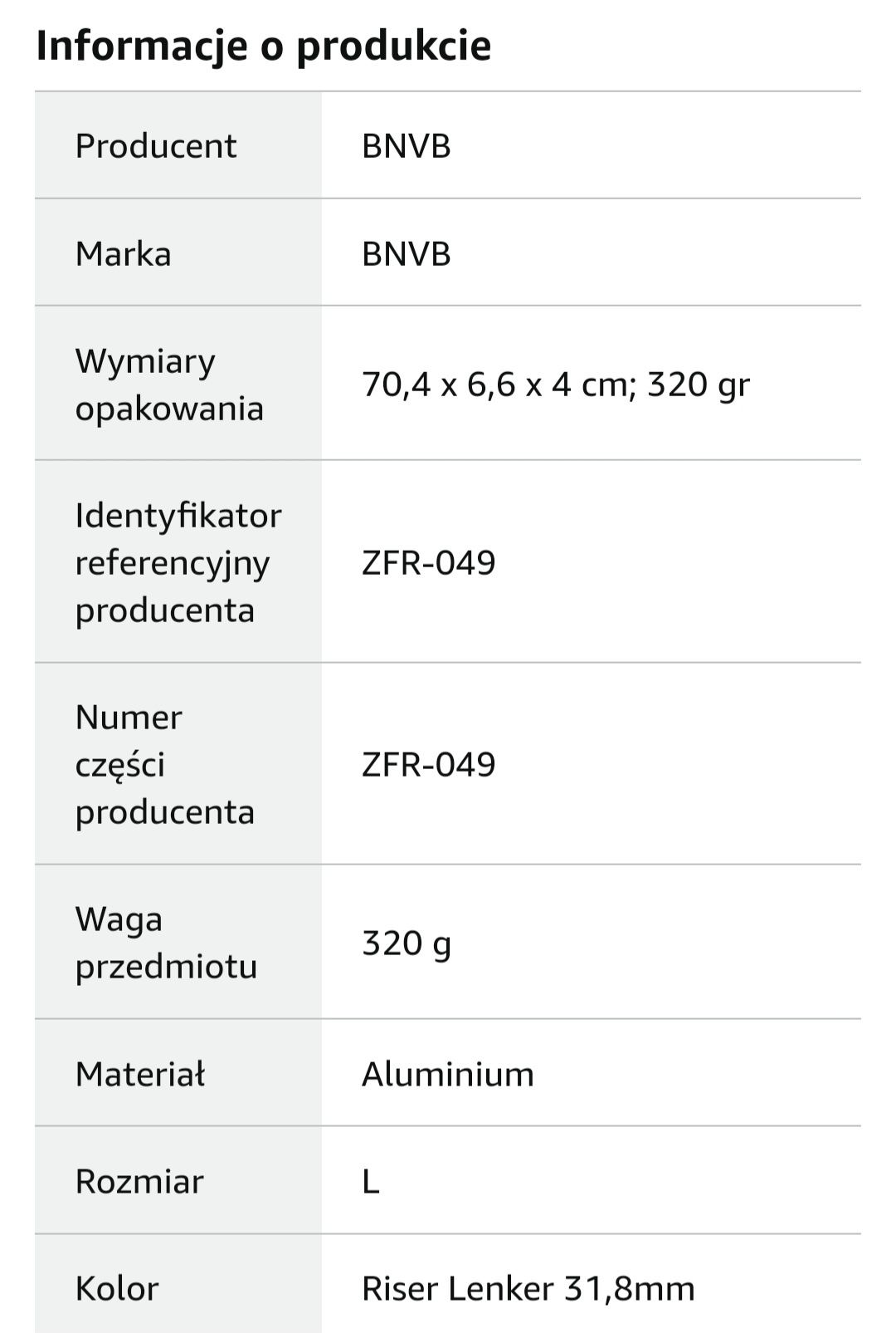 Kierownica rowerowa 660mm