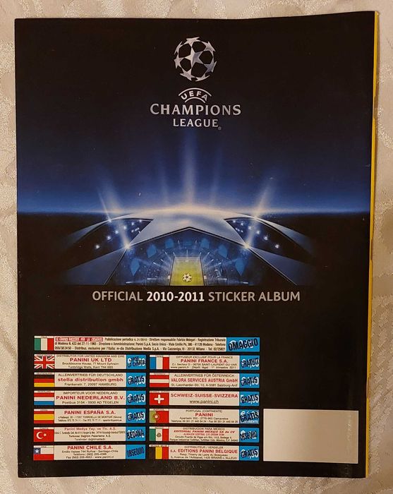 Caderneta futebol liga dos campeões 2010/11