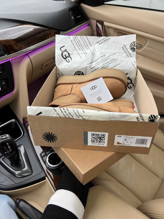 Женские сапоги UGG Classic Mini Dipper Chestnut 36-41 Натур Замша! Топ