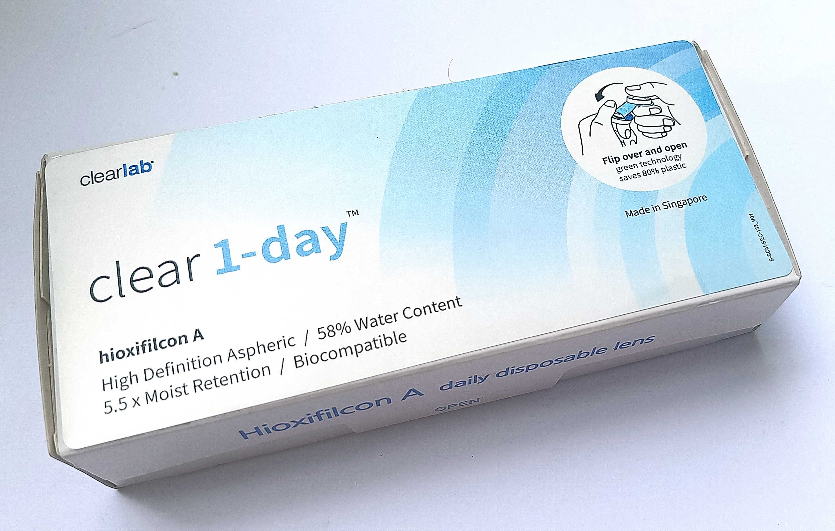 NOWE! Soczewki jednodniowe CL CLEAR 1-DAY 30 szt. D od -1.25 do -7,00