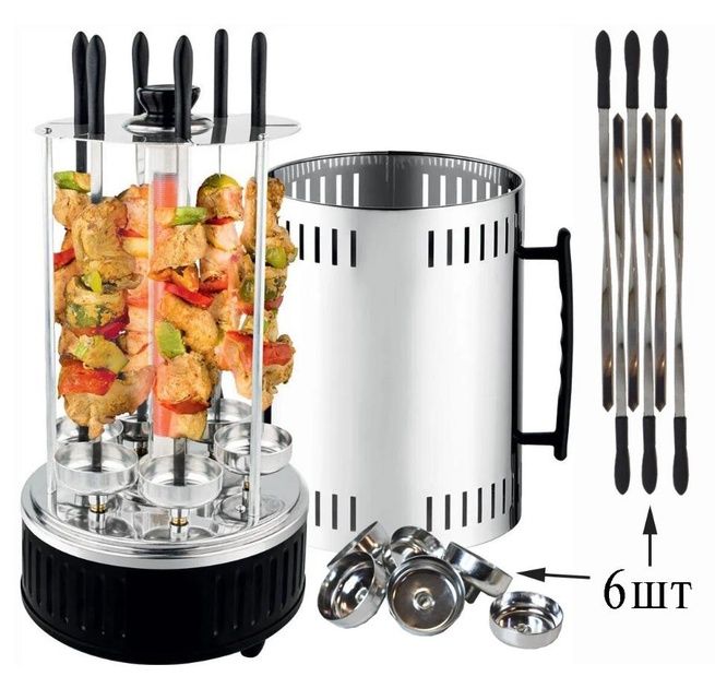 Топова шашличниця BBQ Domotec M5 778I на 6 шампурів