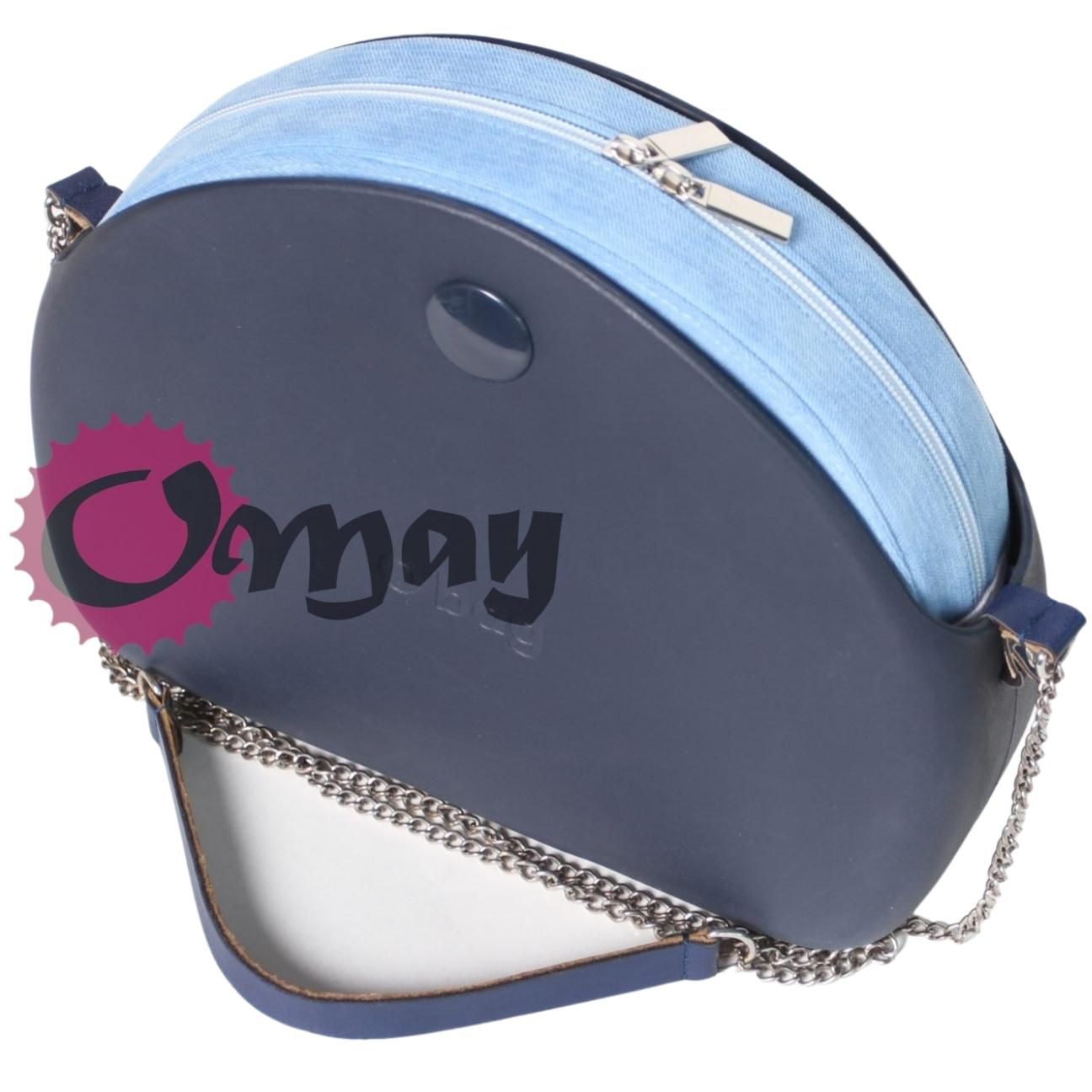 Elegancki organizer OBAG MOON LIGHT welur niebieski wkład OMAY
