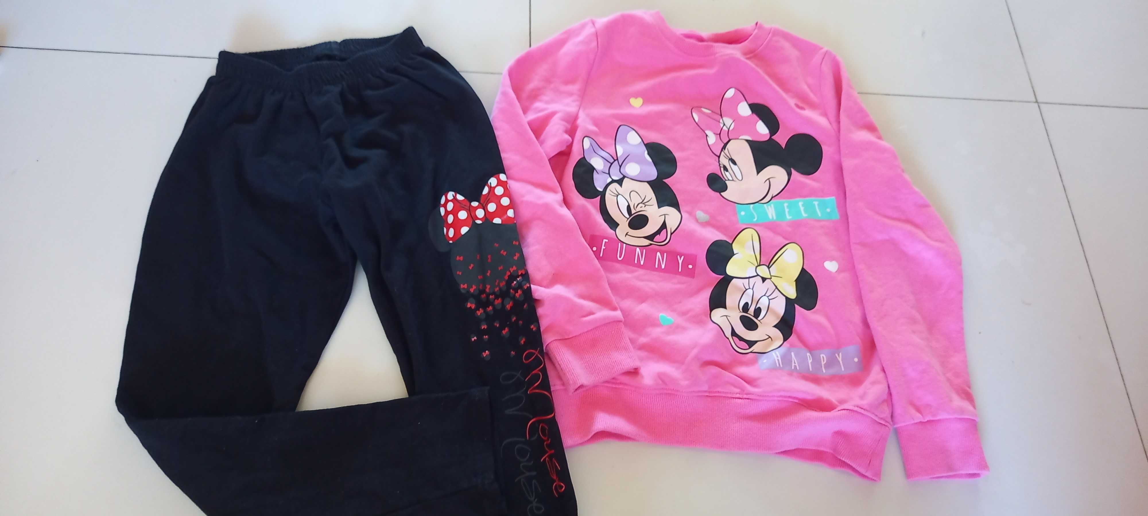 Bluza plus spodnie Minnie 134 lekko ocieplane