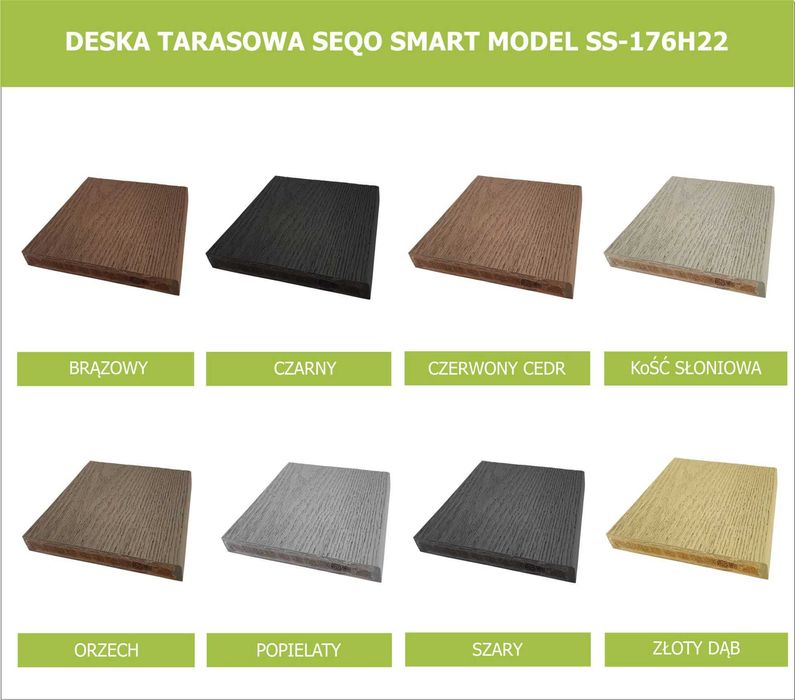 Deska Kompozytowa tarasowa SEQO Smart SS-176H22 - 4m