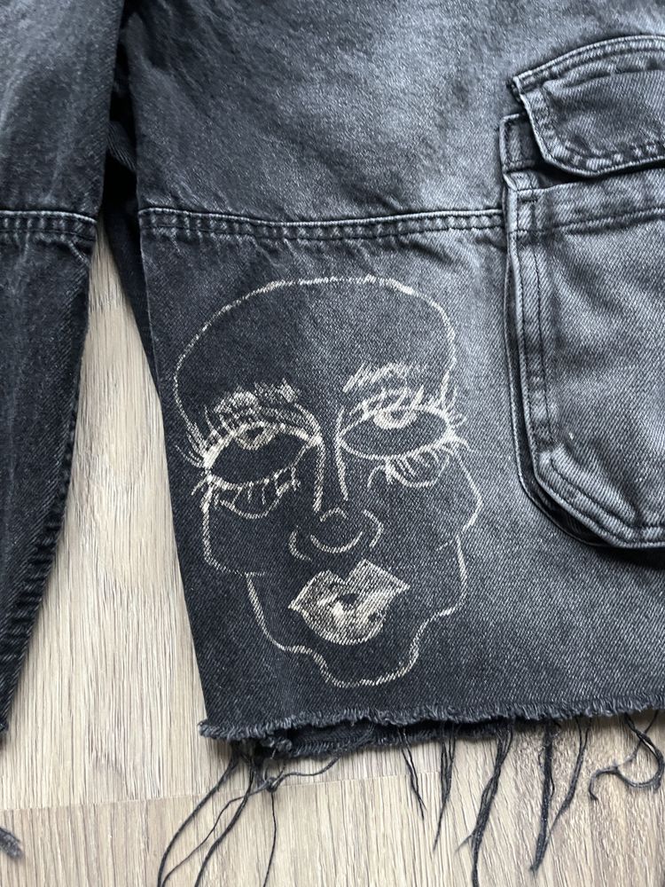Spodenki bermudy jorts handmade custom szerokie baggy