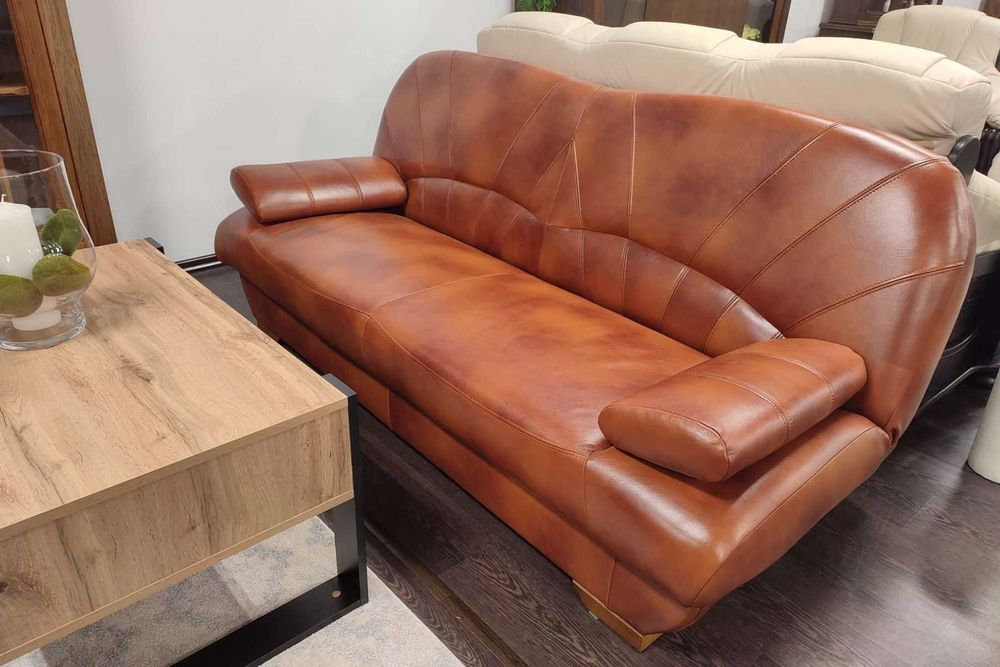 Zestaw wypoczynkowy GALA skóra 100% naturalna - dostępny OD RĘKI!