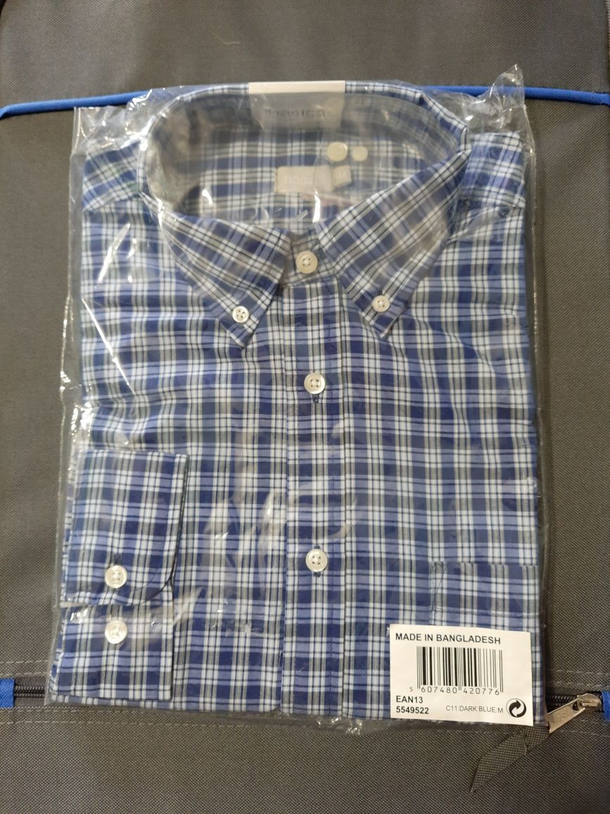 Camisa xadrez azul nova tam. M