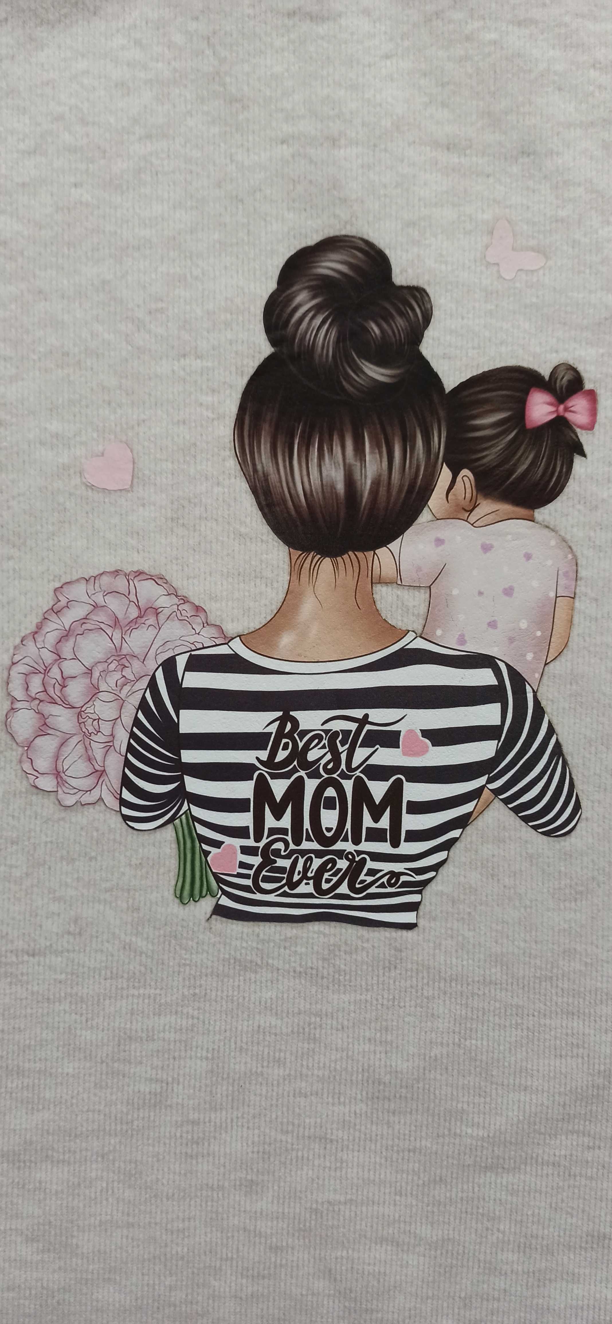 Camisola canelada e exclusiva - Best mom ever - Mãe e filha