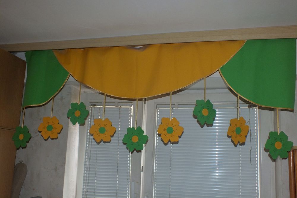 Żyrandol dla dziewczynki i zasłonka kwiatek antresola na życzenie